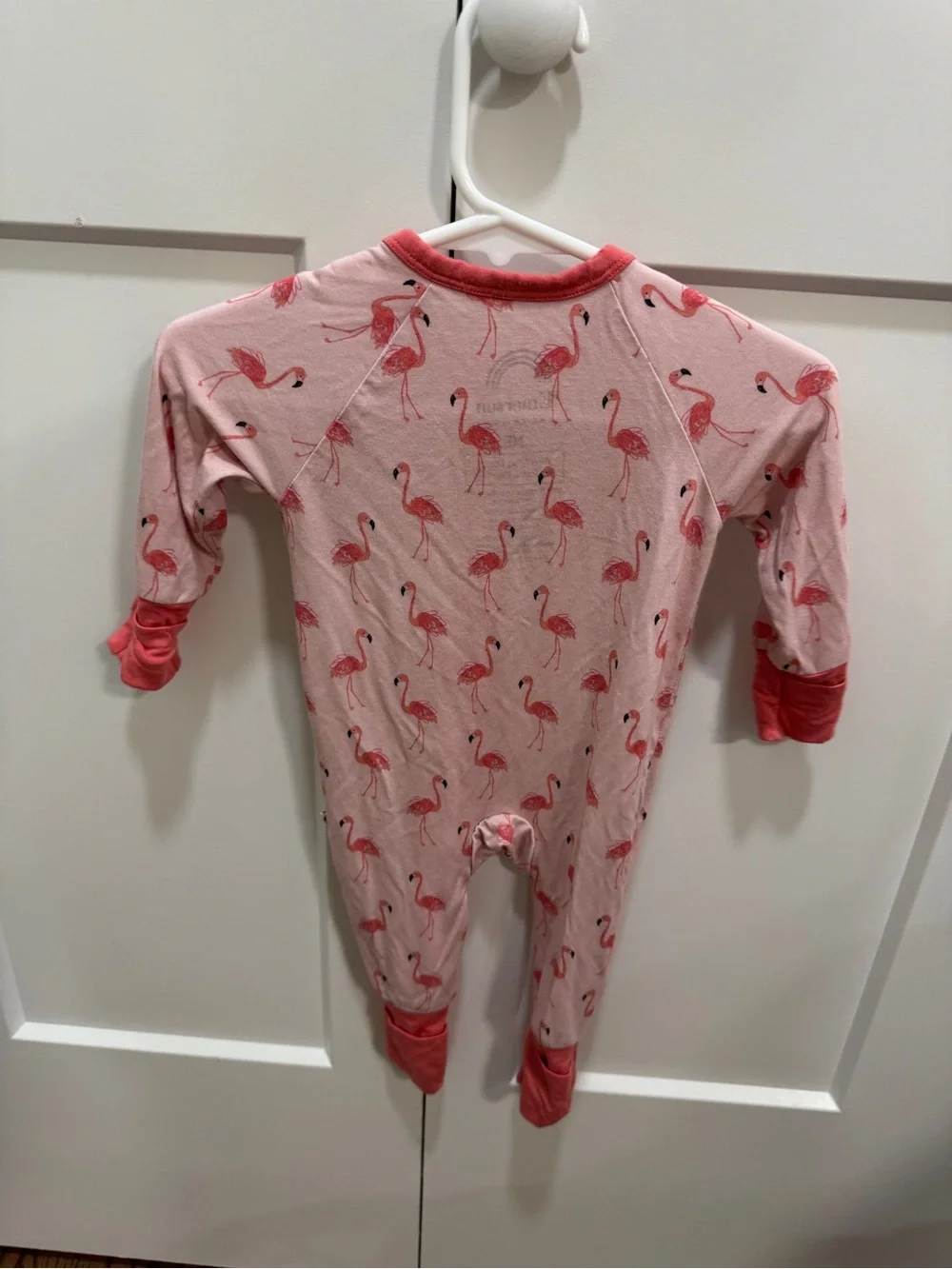 Pink Flamingo Print Kids One-Piece with Zip